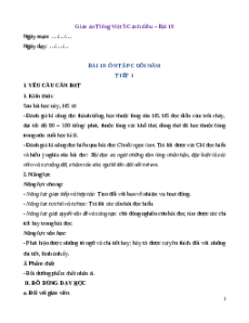 Giáo án Ôn tập cuối năm học Tiếng Việt lớp 5 Cánh diều