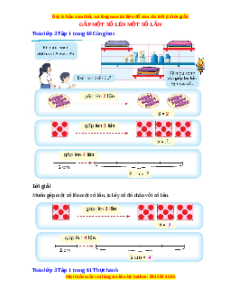 Giải Sgk Toán lớp 3 Bài 38: Gấp một số lên một số lần (Chân trời sáng tạo)