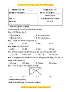 Đề thi cuối kì 2 Toán lớp 2 Kết nối tri thức (Đề 8)