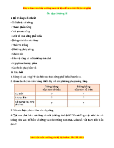 Lý thuyết Ôn tập chương 2