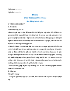 Giáo án Bài 5: Tiếng hạt nảy mầm Tiếng Việt lớp 5 Kết nối tri thức