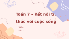 Giáo án Powerpoint Các trường hợp bằng nhau của tam giác vuông Toán 7 Kết nối tri thức