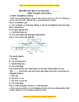Đề thi cuối kì 2 Tin học 6 Kết nối tri thức - Đề 3
