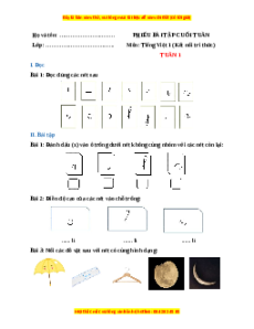 Bài tập cuối tuần Tiếng việt lớp 1 Tuần 1 Kết nối tri thức (có lời giải)