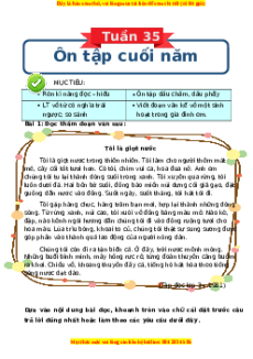 Bài tập cuối tuần Tiếng việt lớp 3 Tuần 35 Cánh diều (có lời giải)