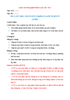 Giáo án Bài 3 Toán 7 Kết nối tri thức (năng lực số)