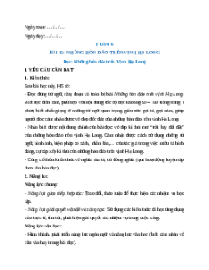 Giáo án Bài 12: Những hòn đảo trên vịnh Hạ Long Tiếng Việt lớp 5 Kết nối tri thức