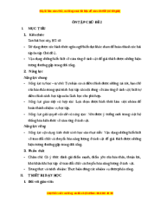 Giáo án Ôn tập chủ đề 2 Sinh học 11 Cánh diều