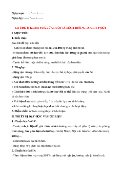 Giáo án HĐTN 6 Chân trời sáng tạo (năm 2025) | Giáo án Hoạt động tự nhiên 6 mới, chuẩn nhất (Bản 1)