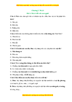 Bộ Trắc nghiệm Công nghệ 6 Cánh diều (cả năm) có đáp án