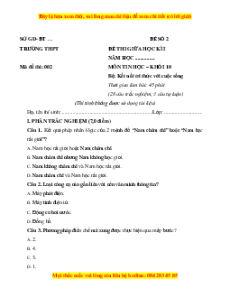 Đề thi giữa kì 1 Tin học 10 Kết nối tri thức (đề 2)