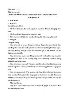 Giáo án chuyên đề Sinh học 11 Kết nối tri thức