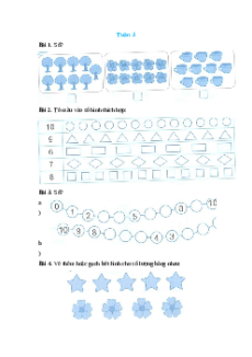 Bài tập cuối tuần Toán lớp 1 Tuần 3 Cánh diều (có lời giải)