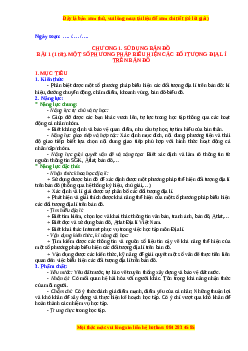 Giáo án Bài 1 Địa lí 10 Chân trời sáng tạo (2024): Một số phương pháp biểu hiện các đối tượng địa lí trên bản đồ