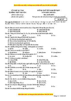 Đề thi thử Hóa Học trường Chuyên Hà Tĩnh năm 2021