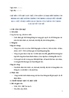 Giáo án Bài 1: Một số đặc điểm quan trọng của thông tin Tin học 9 Cánh diều