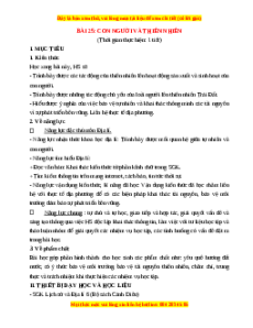 Giáo án Bài 25 Địa lí 6 Cánh diều (2024): Con người và thiên nhiên