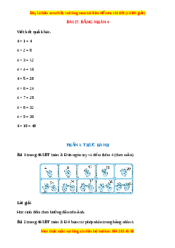 VBT Toán lớp 3 Bài 27 (Chân trời sáng tạo): Bảng nhân 4