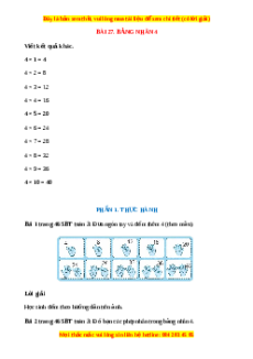 VBT Toán lớp 3 Bài 27 (Chân trời sáng tạo): Bảng nhân 4