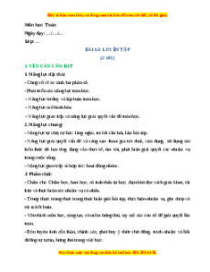 Giáo án Luyện tập Toán lớp 4 Cánh diều