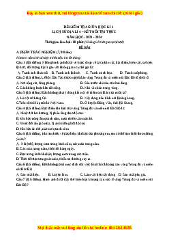 Đề thi giữa kì 1 Lịch sử & Địa lí lớp 4 Kết nối tri thức - Đề 4
