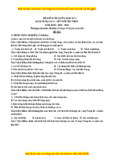 Đề thi giữa kì 1 Lịch sử & Địa lí lớp 4 Kết nối tri thức - Đề 4