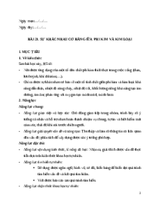 Giáo án Bài 21 KHTN 9 Kết nối tri thức (2024): Sự khác nhau cơ bản giữa phi kim và kim loại