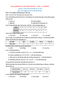 Trắc nghiệm Toán 7 Đúng-Sai, Trả lời ngắn Cánh diều Chương 5