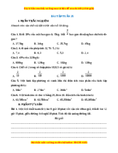 Bài tập cuối tuần Toán 5 Tuần 35 (có lời giải)