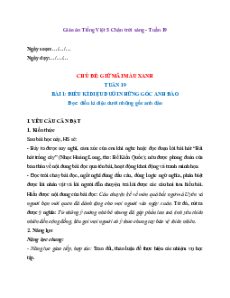 Giáo án Tiếng Việt lớp 5 Chân trời sáng tạo Học kì 2