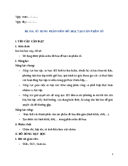 Giáo án Bài 9A: Sử dụng phần mềm đồ hoạ tạo sản phẩm số Tin học lớp 5 Kết nối tri thức