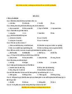 Đề thi cuối kì 1 Địa lý 10 Chân trời sáng tạo (đề 4)