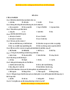 Đề thi cuối kì 1 Địa lý 10 Chân trời sáng tạo (đề 4)