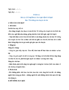 Giáo án Bài 22: Từ những câu chuyện ấu thơ Tiếng Việt lớp 5 Kết nối tri thức