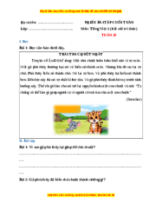 Bài tập cuối tuần Tiếng việt lớp 1 Tuần 28 Kết nối tri thứ (có lời giải)