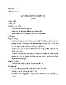 Giáo án Chủ đề F Bài 7 Tin học 12 Cánh diều: Thực hành tạo biểu mẫu