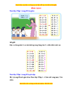 Giải Sgk Toán lớp 3 Bài 42: Bảng chia 8 (Chân trời sáng tạo)