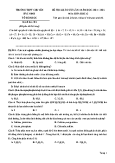 Đề thi thử tốt nghiệp THPT 2025 Hóa học trường THPT Chuyên Bắc Ninh lần 1