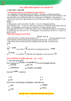 Chuyên đề Biểu diễn thập phân của số hữu tỉ Toán 7 Cánh diều