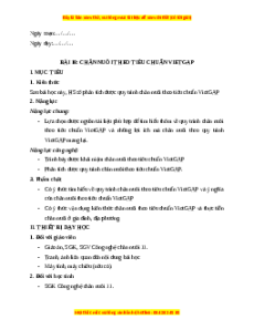 Giáo án Bài 18 Công nghệ chăn nuôi 11 Kết nối tri thức: Chăn nuôi theo tiêu chuẩn Vietgap