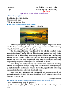 Bài tập cuối tuần Tiếng Việt lớp 5 Cánh diều Học kì 2