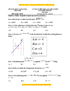 Đề thi vào 10 môn Toán tỉnh Phú Thọ (Hệ không chuyên) năm 2021