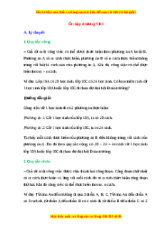 Tổng hợp lý thuyết Toán 10 Chân trời sáng tạo Chương 8