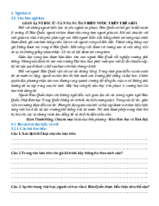 Ngữ liệu ngoài sgk lớp 11 phần Văn bản thông tin