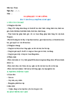 Giáo án Bài 78: Em vui học Toán lớp 5 Cánh diều