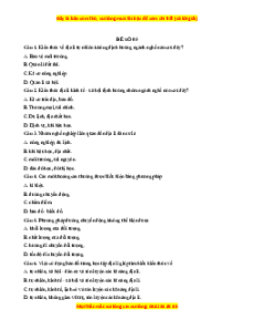 Đề thi giữa kì 1 Địa lý 10 Cánh diều (đề 5)