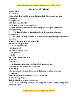 Giáo án Bài 4 Địa lí 6 Chân trời sáng tạo (2024): Lược đồ trí nhớ