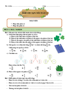 Bài tập cuối tuần Toán lớp 4 Tuần 31 Kết nối tri thức