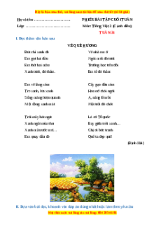 Bài tập cuối tuần Tiếng việt lớp 2 Tuần 31 Cánh diều (có lời giải)