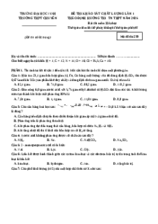 Đề thi thử tốt nghiệp THPT Hóa học chuyên Đại học Vinh năm 2025